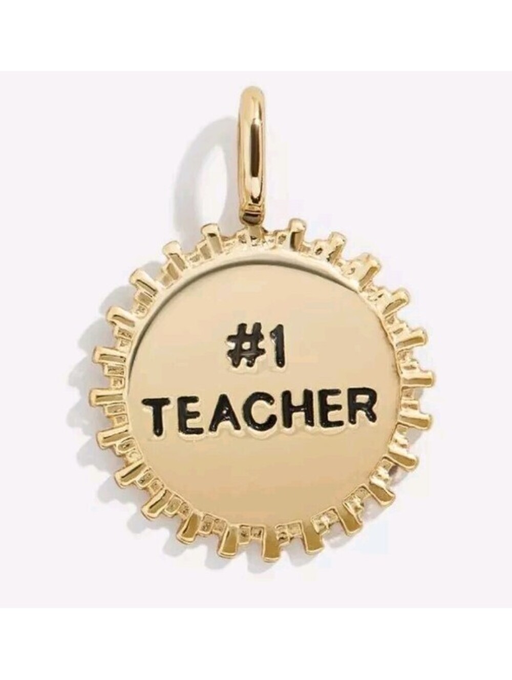 BAUBLE BAR #1 TEACHER GOLD-TONE CHARM NEW